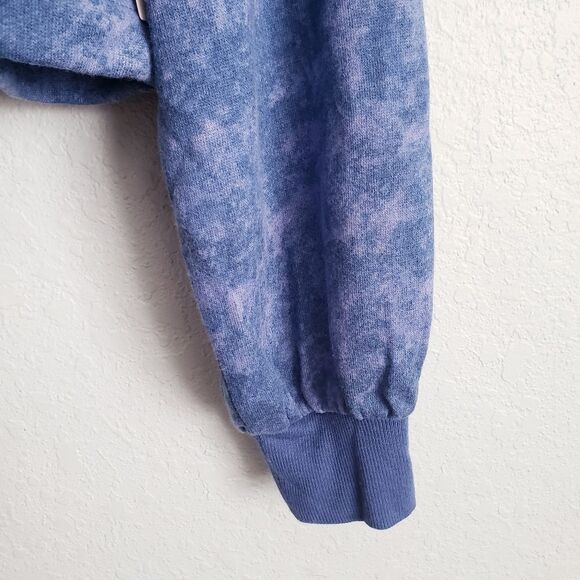 Zella Blue Mineral Washed Cropped Sweatshirt - Picture 2 of 7